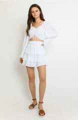 Give Me Fever White Two Piece Dress