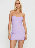 Ilana Strapless Mini Dress Lilac