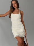Mianna Halter Mini Dress Cream