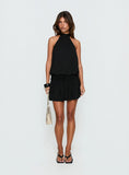 Lealeia Halter Slouch Mini Dress Black