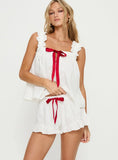 Sweetest Dreams Sleep Frill Shorts Cream