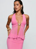 Electrified Hardware Detail Top Pink