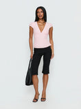 Dalanna Cap Sleeve Top Pink / Lemon Polka