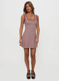 Dasha Mini Dress Red Check