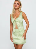 Mavie Satin Set Green