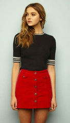 Ruled Out Black Ringer Sweater