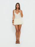 Mixie Halter Playsuit Cream