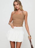 Neddy Bubble Hem Mini Skirt White