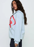 Starblazer Zip Up Graphic Hoodie Blue Red