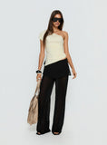 Jaedon Chiffon Layered Pants Black