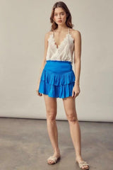 Monaco Blue Ruffled Skort