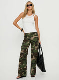 Danella Mid Rise Straight Leg Cargo Jean Camouflage