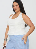 Nataliya Halter Top White Curve