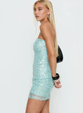 Mareisa Sequin Mini Dress Blue