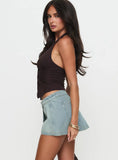 Down For The Ride Denim Skort Light Wash