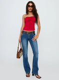 Archway Strapless Top Red