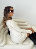Floyd Pointelle Mini Dress Cream