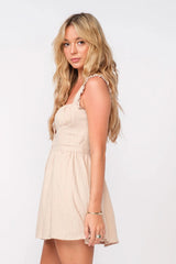 Blakely Tan Bustier Mini Dress