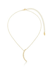 Waning Crystal Crescent Moon Necklace