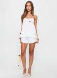 Estellar Tie Waist Shorts White