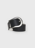 Breslin Belt Black Silver