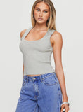 Issues Knit Top Grey