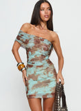 Miliana One Shoulder Twist Mini Dress Multi Floral