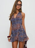 Tatyana Halter Mini Dress Paisley Multi