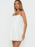 Louanna Embroidered Mini Dress White