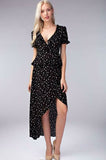 Becca Black Floral Two Piece Midi Dress