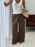 Lunea Concealed Waistband Pants Brown