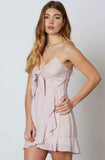 Tessa Lilac Tie Front Mini Dress