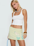 Crystal Visions Sequin Mini Skirt Yellow