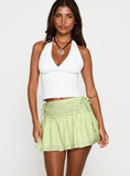 Arroyo Mini Skirt Green White Gingham