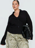 Elowenn Long Sleeve Top Black Curve