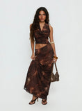 Livara Cowl Cut Out Maxi Dress Multi