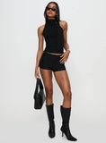 Minette Micro Shorts Black Pinstripe