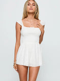 Royal Gleam Romper White