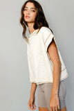 Bree Cream Open Back Tee