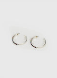 Leanah Gemstone Hoop Earrings Silver