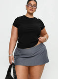 Cant Sleep Skort Charcoal Stripe Curve