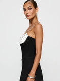 Evette Bodysuit Black White