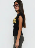 Ride Or Die Graphic Top Black / Yellow