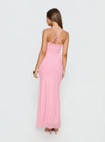 Soulina Ruched Maxi Dress Pink