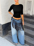 Karlotta Tassel Sarong Black