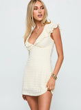 Flying Overhead Mini Dress Cream