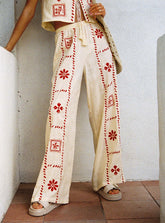Grazia Pants Cream Red
