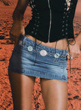 Like A Charm Chain Belt Silver Blue