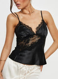Annamari Lace Satin Cami Top Black