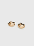 For The Thrill Shell Earrings Gold Brown